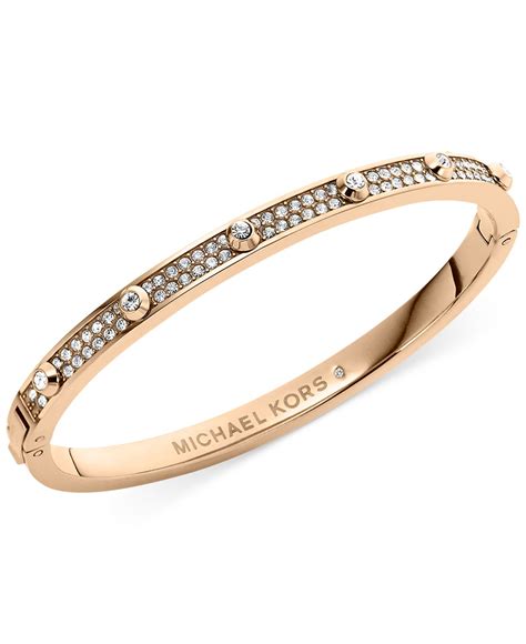 michael kors rose gold bangle sale|Michael Kors diamond bracelet.